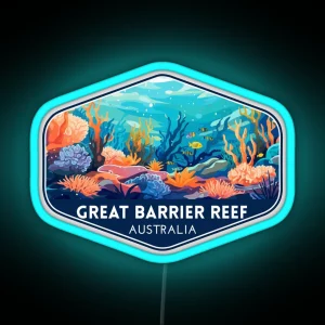 Great Barrier Reef Australia Travel Souvenir RGB Neon Sign