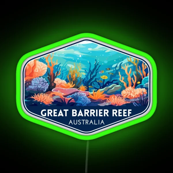 Great Barrier Reef Australia Travel Souvenir RGB Neon Sign
