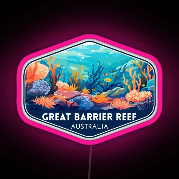 Great Barrier Reef Australia Travel Souvenir RGB Neon Sign