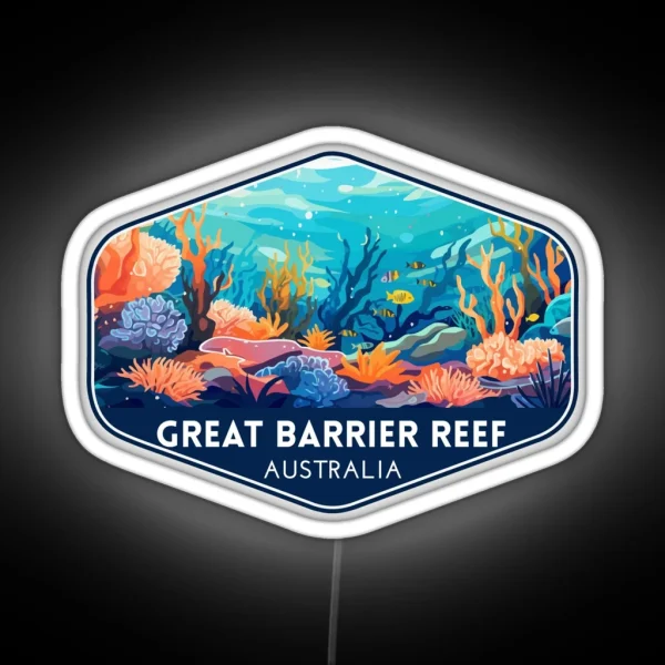 Great Barrier Reef Australia Travel Souvenir RGB Neon Sign