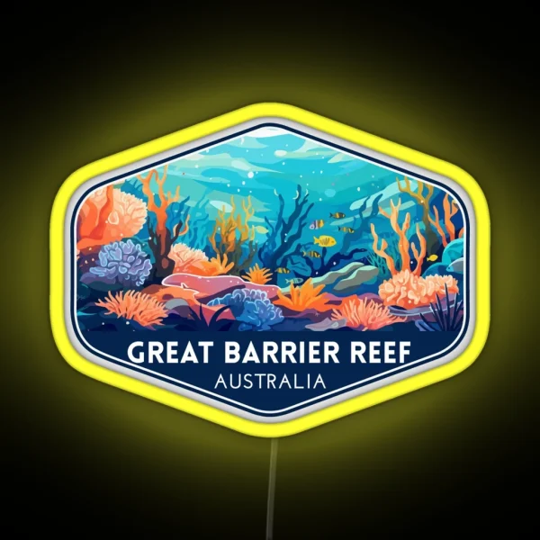 Great Barrier Reef Australia Travel Souvenir RGB Neon Sign