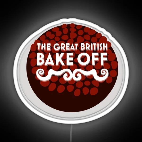 Great British Bake Off Cake Illustration RGB Neon Sign
