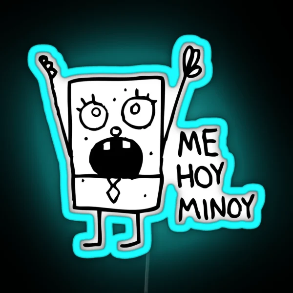 Great Model Spongebob Doodlebob Gifts For Fan RGB Neon Sign