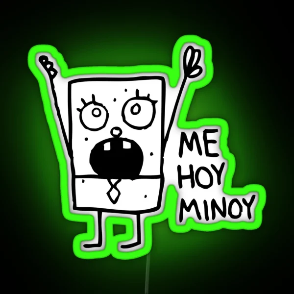 Great Model Spongebob Doodlebob Gifts For Fan RGB Neon Sign