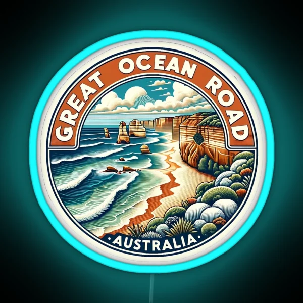 Great Ocean Road Australia RGB Neon Sign