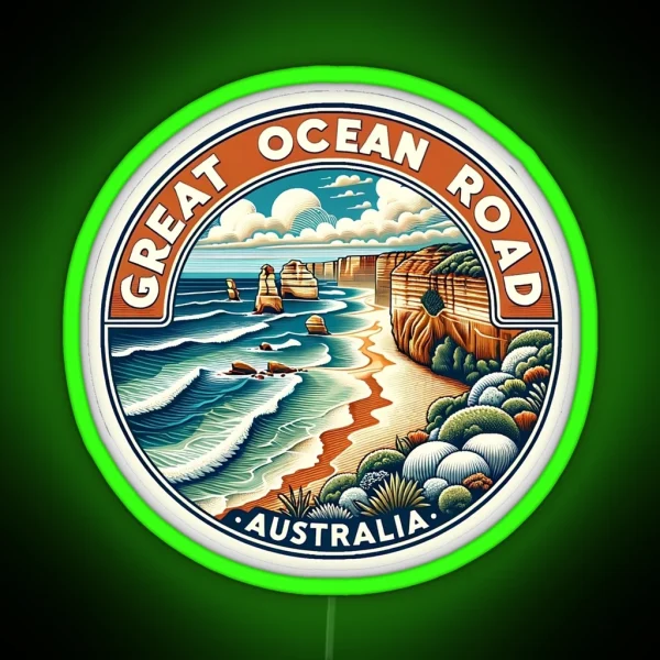 Great Ocean Road Australia RGB Neon Sign