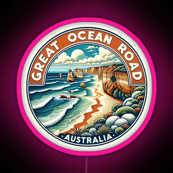 Great Ocean Road Australia RGB Neon Sign