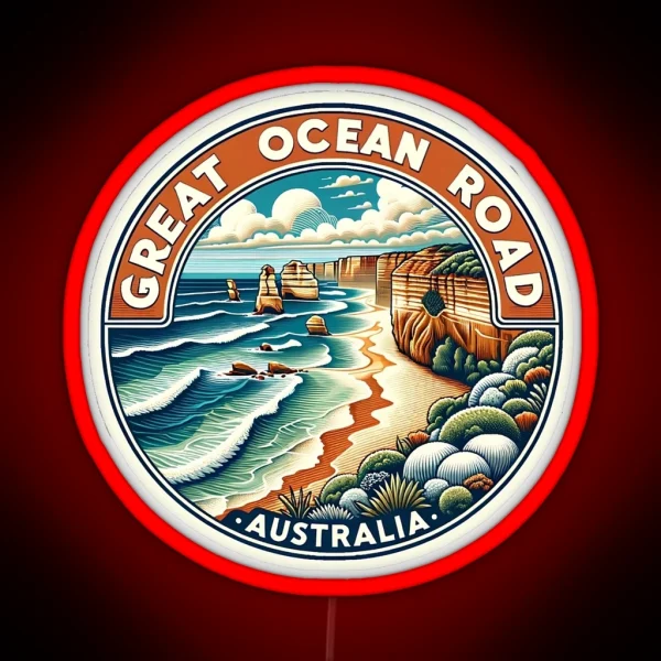 Great Ocean Road Australia RGB Neon Sign