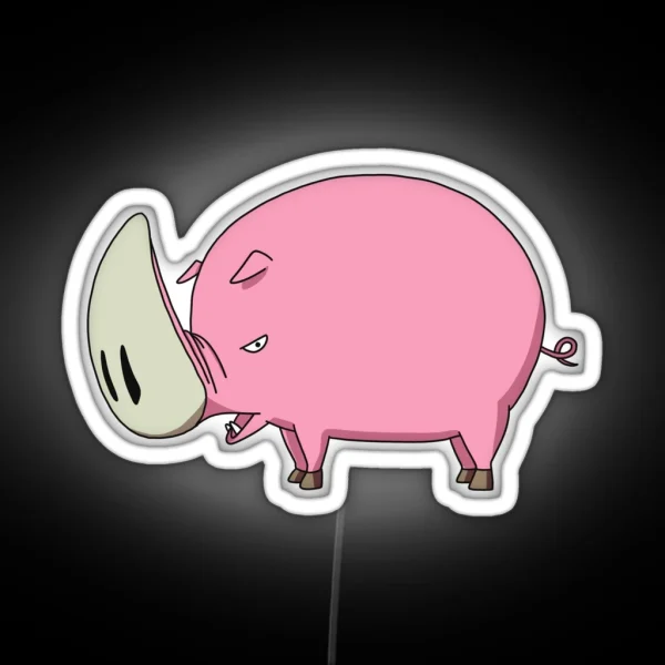 Great Stamp Pig RGB Neon Sign