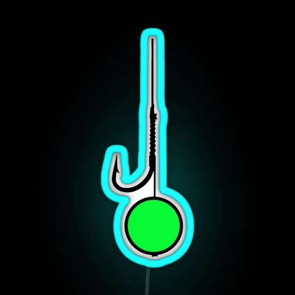 Green Boilie And Hook RGB Neon Sign