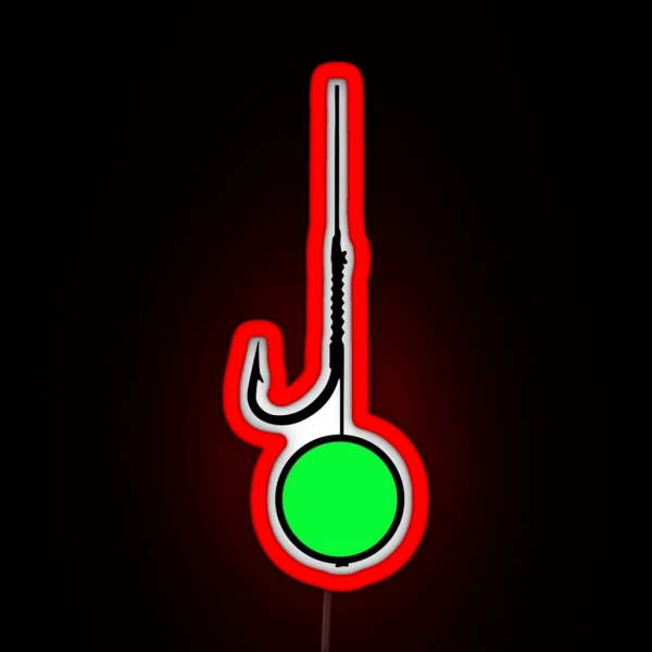 Green Boilie And Hook RGB Neon Sign