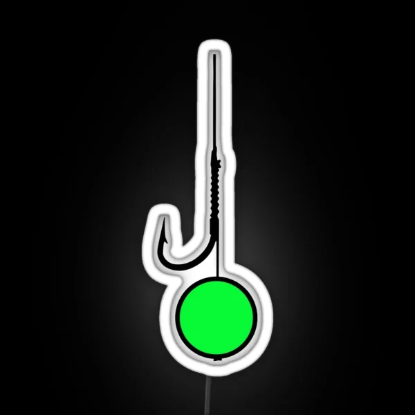 Green Boilie And Hook RGB Neon Sign