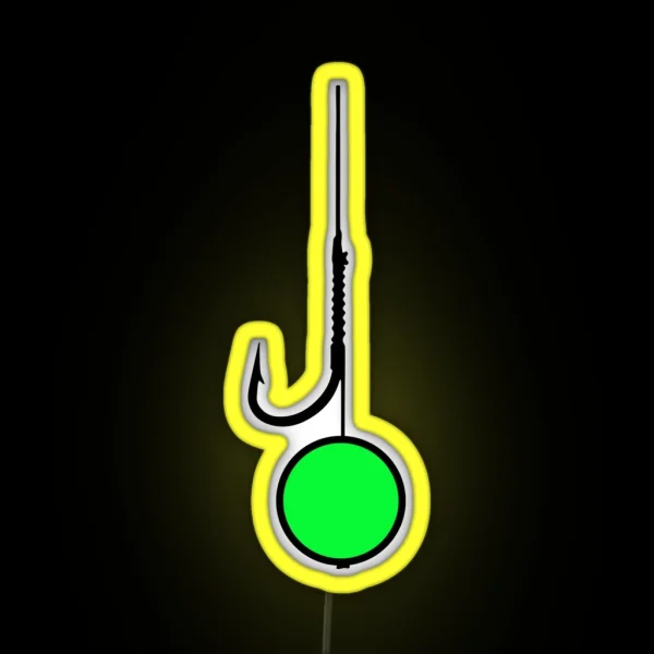 Green Boilie And Hook RGB Neon Sign