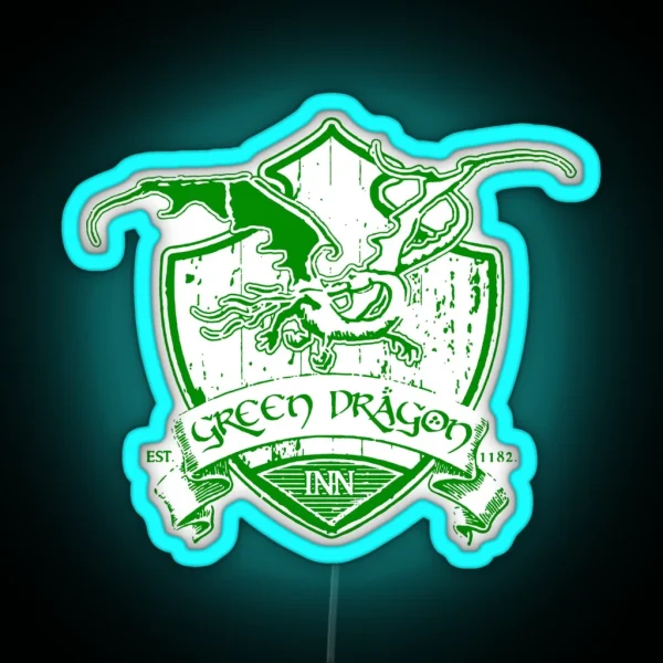 Green Dragon Inn RGB Neon Sign