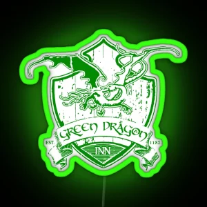 Green Dragon Inn RGB Neon Sign