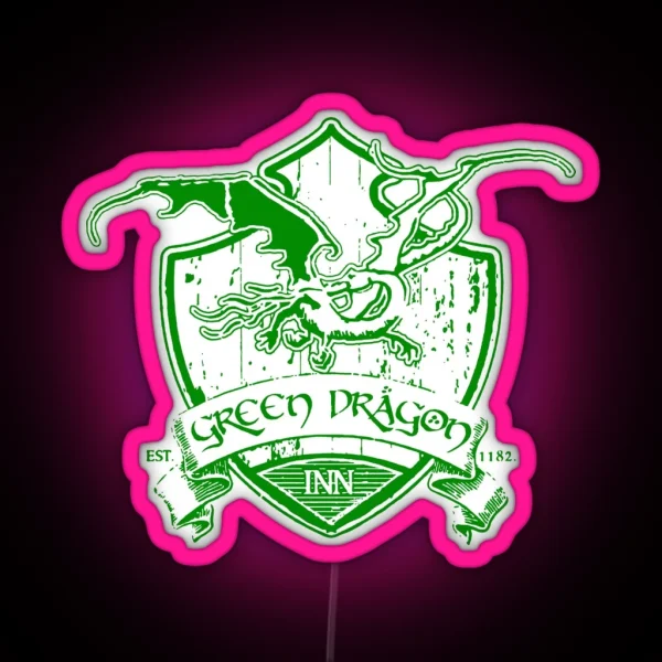 Green Dragon Inn RGB Neon Sign