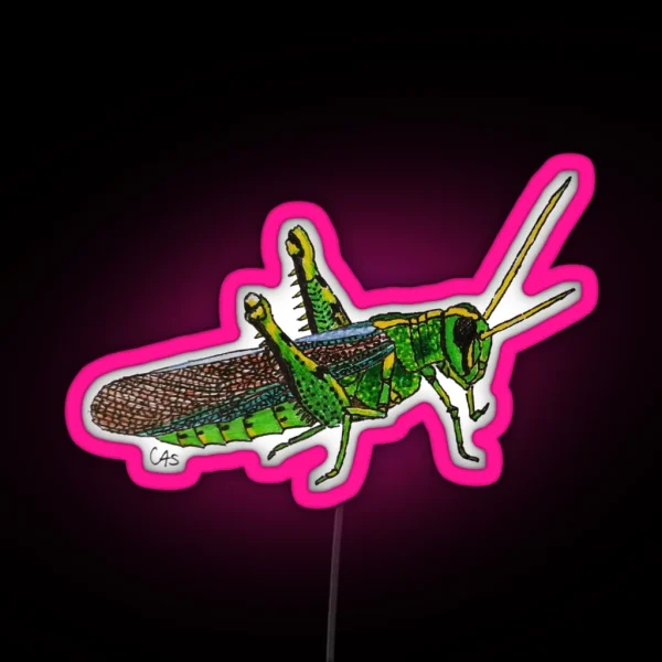 Green Grasshopper RGB Neon Sign