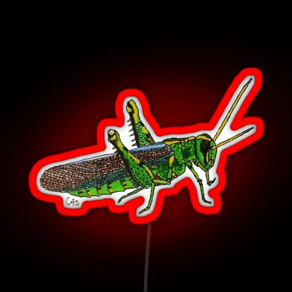 Green Grasshopper RGB Neon Sign