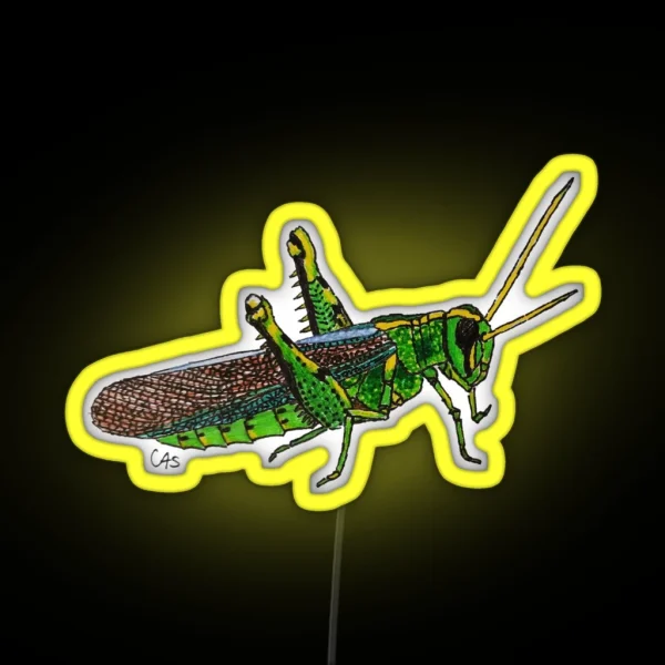 Green Grasshopper RGB Neon Sign