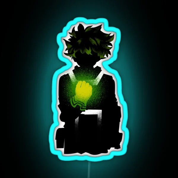 Green Haired Hero RGB Neon Sign