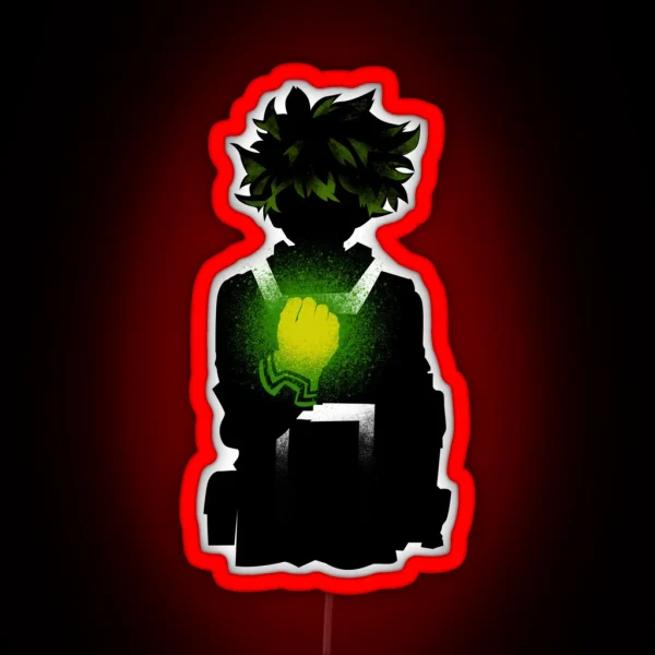 Green Haired Hero RGB Neon Sign