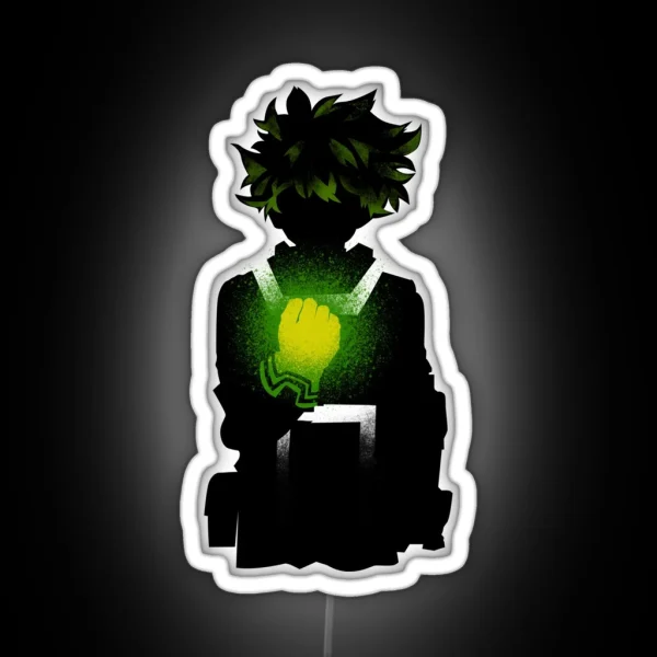 Green Haired Hero RGB Neon Sign