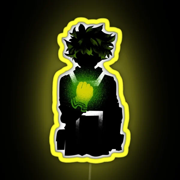 Green Haired Hero RGB Neon Sign