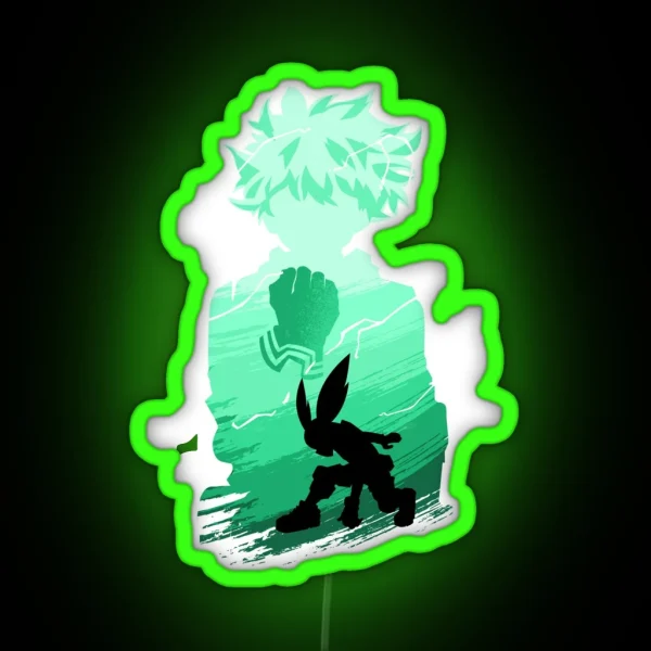 Green Haired Hero RGB Neon Sign