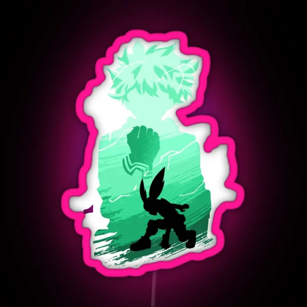 Green Haired Hero RGB Neon Sign