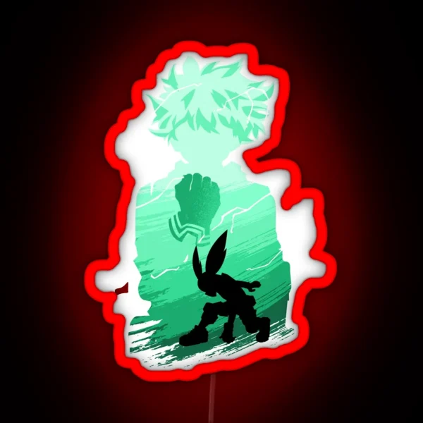 Green Haired Hero RGB Neon Sign