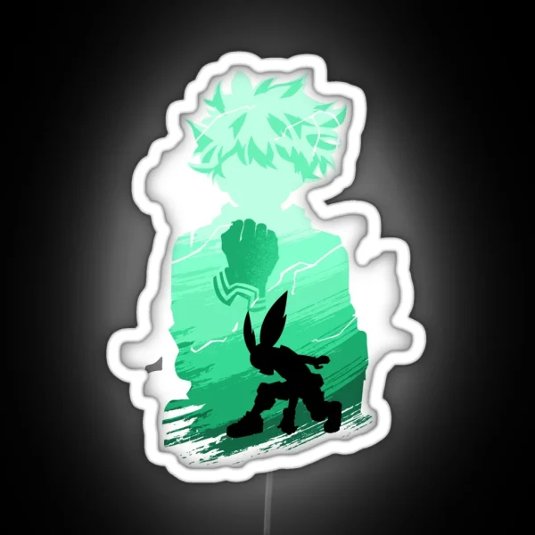Green Haired Hero RGB Neon Sign