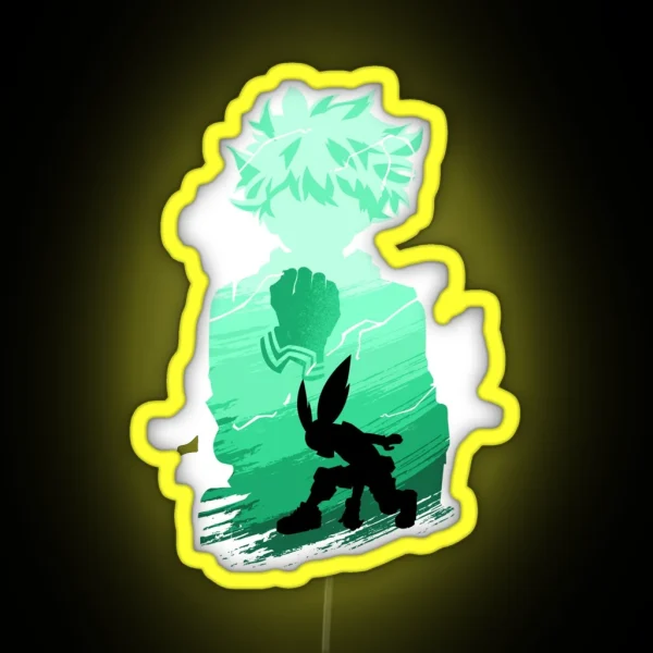 Green Haired Hero RGB Neon Sign