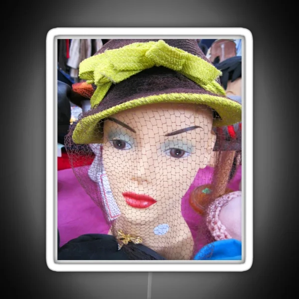 Green Hat Netting Mannequin RGB Neon Sign