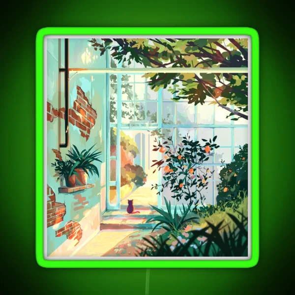 Green House RGB Neon Sign