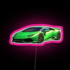 Green Huracan RGB Neon Sign