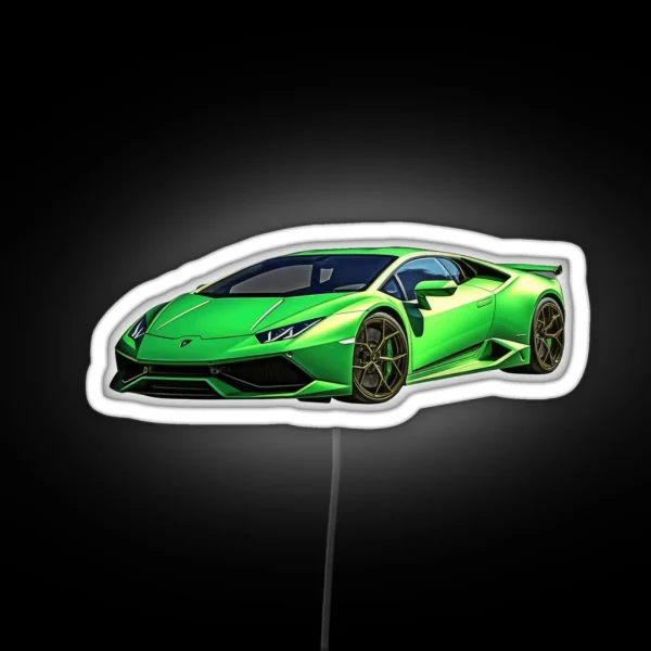 Green Huracan RGB Neon Sign