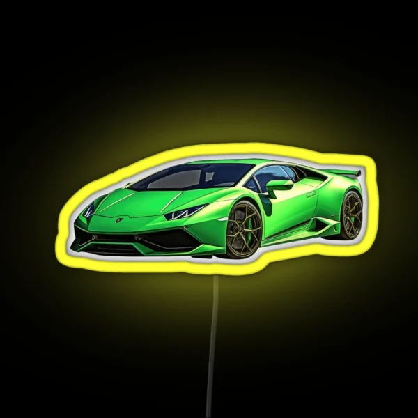 Green Huracan RGB Neon Sign