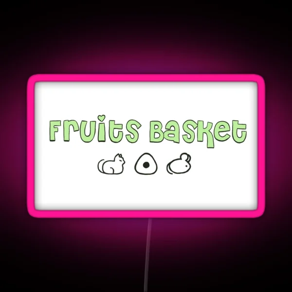 Green Y2K Fruits Basket RGB Neon Sign