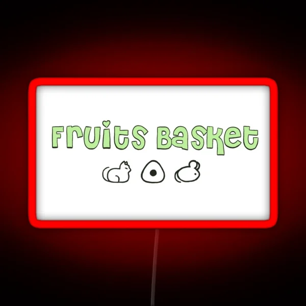 Green Y2K Fruits Basket RGB Neon Sign