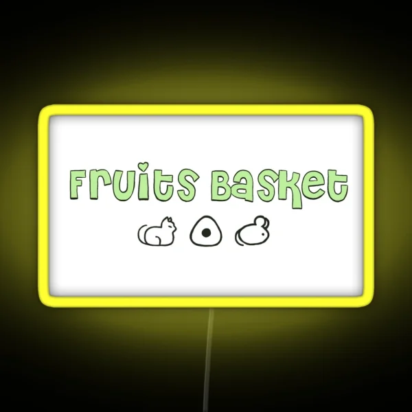 Green Y2K Fruits Basket RGB Neon Sign