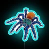 Greenbottle Blue Tarantula With Khaki Outline RGB Neon Sign - Image 3