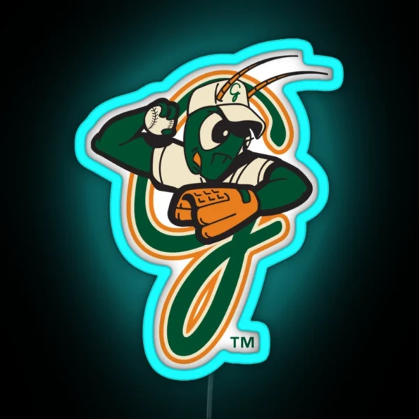 Greensboro Grasshoppers RGB Neon Sign