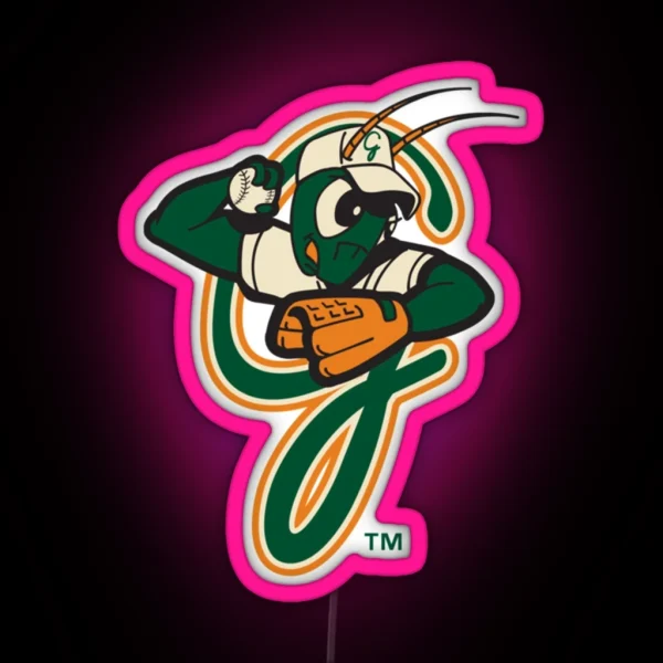 Greensboro Grasshoppers RGB Neon Sign
