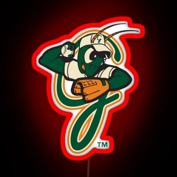 Greensboro Grasshoppers RGB Neon Sign