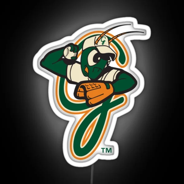 Greensboro Grasshoppers RGB Neon Sign