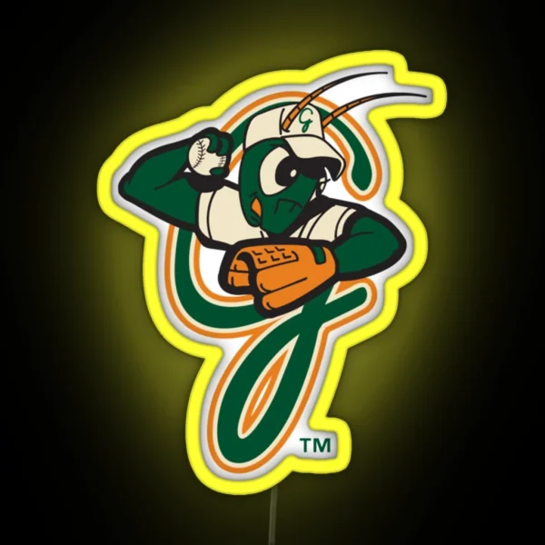 Greensboro Grasshoppers RGB Neon Sign