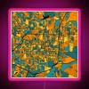 Greensboro Map Pattern In Orange And Teal RGB Neon Sign - Image 6
