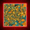 Greensboro Map Pattern In Orange And Teal RGB Neon Sign