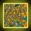 Greensboro Map Pattern In Orange And Teal RGB Neon Sign - Image 5