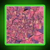 Greensboro Map Pattern In Purple And Pink RGB Neon Sign - Image 3